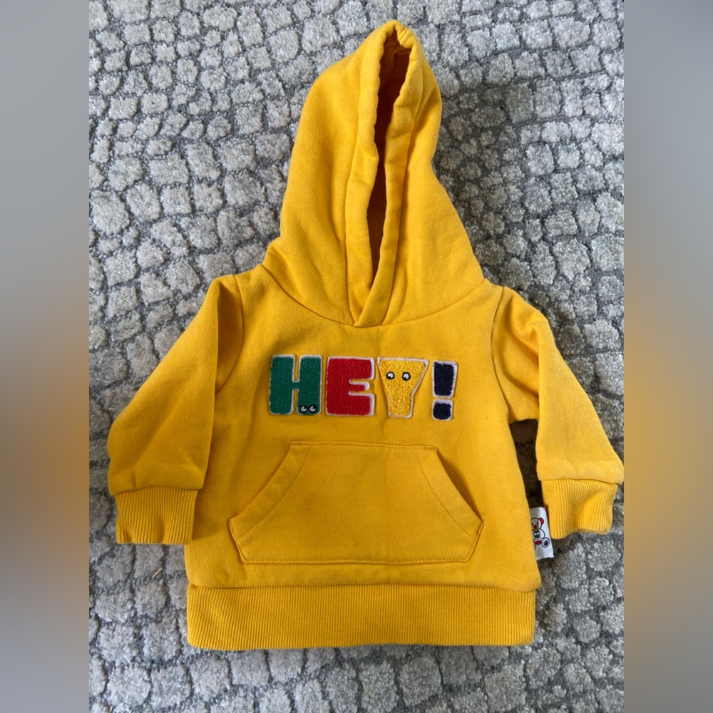 Yellow Hoodie -0-6 months